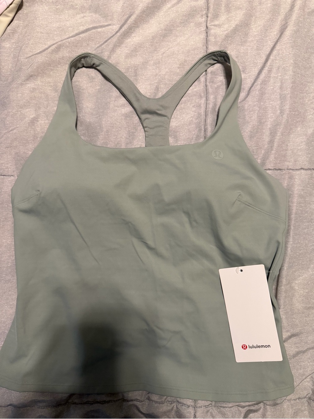 Lululemon Racerback Tennis Tank in Jade Grey